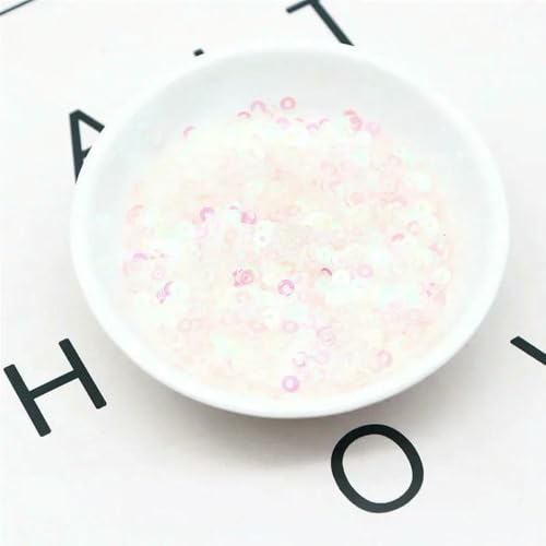 10 g einfarbige Pailletten, flach, rund, PVC, Kleidung und Schuhe, Zubehör, Heimwerker, flache Stücke, 3 mm, 4 mm, 5 mm, 6 mm von SIHAOYY
