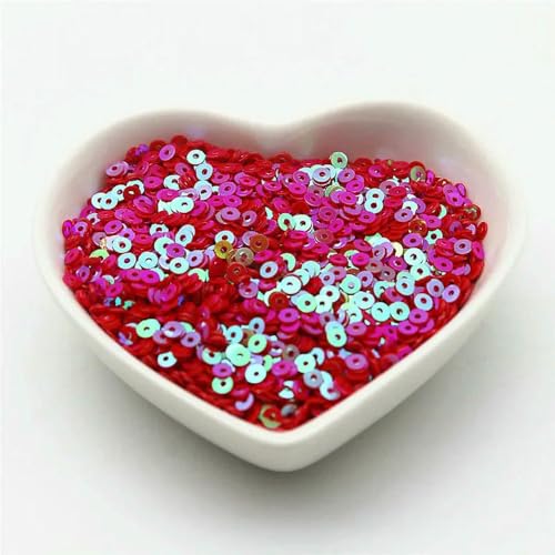 10 g einfarbige Pailletten, flach, rund, PVC, Kleidung und Schuhe, Zubehör, Heimwerker, flache Stücke, 3 mm, 4 mm, 5 mm, 6 mm von SIHAOYY
