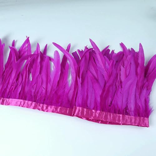 2M Hahnschwanz Feder Fransenborte - DIY Nähen Band für Karneval Kostüm Zubehör & Kleidung Dekor 2M Hahnschwanz Feder Fransenborte - DIY Nähen Band für Karneval Kostüm Zubehör & Kleidung Dekor von SIHAOYY