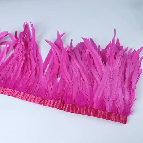 2M Hahnschwanz Feder Fransenborte - DIY Nähen Band für Karneval Kostüm Zubehör & Kleidung Dekor 2M Hahnschwanz Feder Fransenborte - DIY Nähen Band für Karneval Kostüm Zubehör & Kleidung Dekor von SIHAOYY