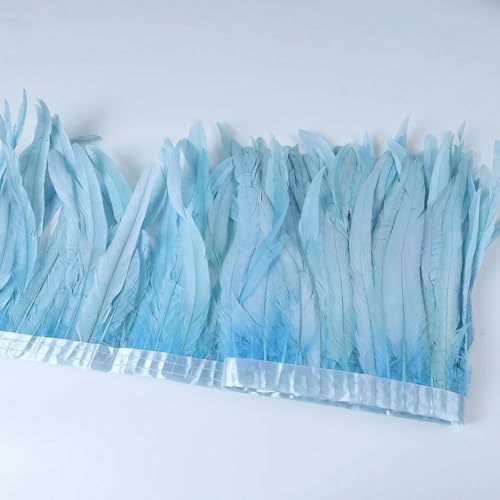 2M Hahnschwanz Feder Fransenborte - DIY Nähen Band für Karneval Kostüm Zubehör & Kleidung Dekor 2M Hahnschwanz Feder Fransenborte - DIY Nähen Band für Karneval Kostüm Zubehör & Kleidung Dekor von SIHAOYY