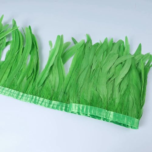 2M Hahnschwanz Feder Fransenborte - DIY Nähen Band für Karneval Kostüm Zubehör & Kleidung Dekor 2M Hahnschwanz Feder Fransenborte - DIY Nähen Band für Karneval Kostüm Zubehör & Kleidung Dekor von SIHAOYY