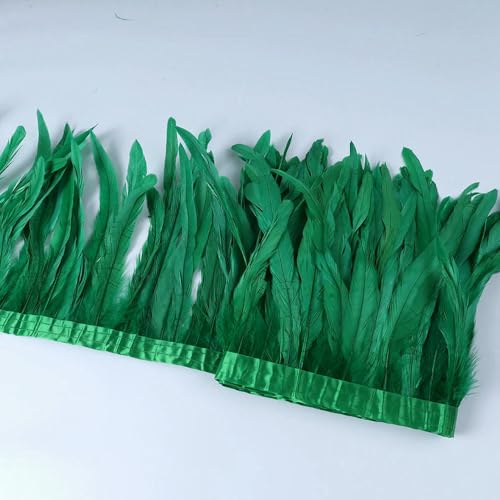 2M Hahnschwanz Feder Fransenborte - DIY Nähen Band für Karneval Kostüm Zubehör & Kleidung Dekor 2M Hahnschwanz Feder Fransenborte - DIY Nähen Band für Karneval Kostüm Zubehör & Kleidung Dekor von SIHAOYY