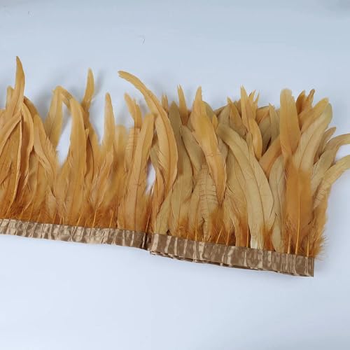 2M Hahnschwanz Feder Fransenborte - DIY Nähen Band für Karneval Kostüm Zubehör & Kleidung Dekor 2M Hahnschwanz Feder Fransenborte - DIY Nähen Band für Karneval Kostüm Zubehör & Kleidung Dekor von SIHAOYY