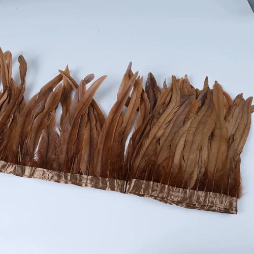 2M Hahnschwanz Feder Fransenborte - DIY Nähen Band für Karneval Kostüm Zubehör & Kleidung Dekor 2M Hahnschwanz Feder Fransenborte - DIY Nähen Band für Karneval Kostüm Zubehör & Kleidung Dekor von SIHAOYY