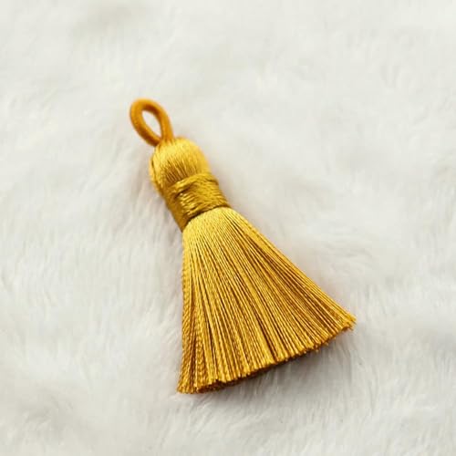 5/10 STÜCK 4 cm 28 Farben Seidenquaste Polyester Vertikale Quaste Dekoration Basteln DIY Schmuck Nähen Vorhang Zubehör von SIHAOYY