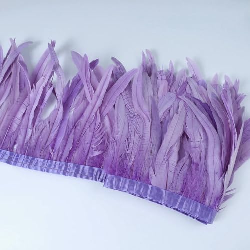 Hahnfederborten 2M Hahnschwanz Feder Fransen DIY Handwerk für Kleidung Band Karneval Zubehör Hahnfederborten 2M Hahnschwanz Feder Fransen DIY Handwerk für Kleidung Band Karneval Zubehör von SIHAOYY
