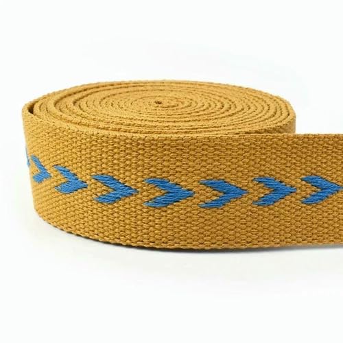 SIHAOYY (1–5 Meter) 38 mm 2 mm Dicke Jacquard-Gurtbänder aus Polyester-Baumwolle für Rucksack-Kleidungsbänder, DIY-Näh-Bindeband-Zubehör von SIHAOYY