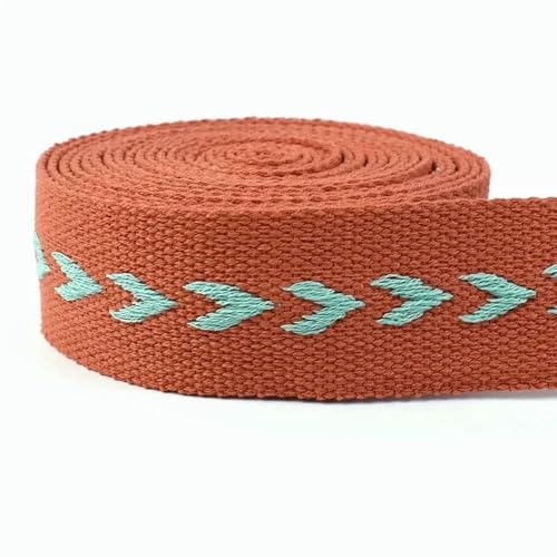 SIHAOYY (1–5 Meter) 38 mm 2 mm Dickes Jacquard-Gurtband aus Polyester-Baumwolle für Rucksack-Kleidungsbänder, DIY-Näh-Bindeband-Zubehör von SIHAOYY