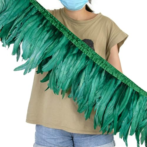 SIHAOYY (25–30 cm) Hühnerfeder-Schwanzbesatz, farbige Hahnenfedern für Bastelfransen, DIY-Kleidung, Band, Karnevalszubehör von SIHAOYY