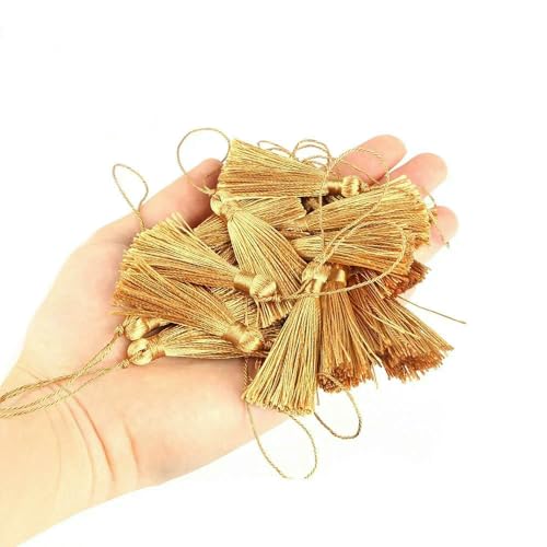 SIHAOYY 10 Stück/50 Stück Quaste 9,5 cm Schlüsselquasten, DIY Hanamade-Lesezeichenquasten zum Basteln, Zubehör für Heim- und Möbeldekor SIHAOYY 10 Stück/50 Stück Quaste 9,5 cm Schlüsselquasten, DIY Hanamade-Lesezeichenquasten zum Basteln, Zubehör für Heim- und Möbeldekor von SIHAOYY