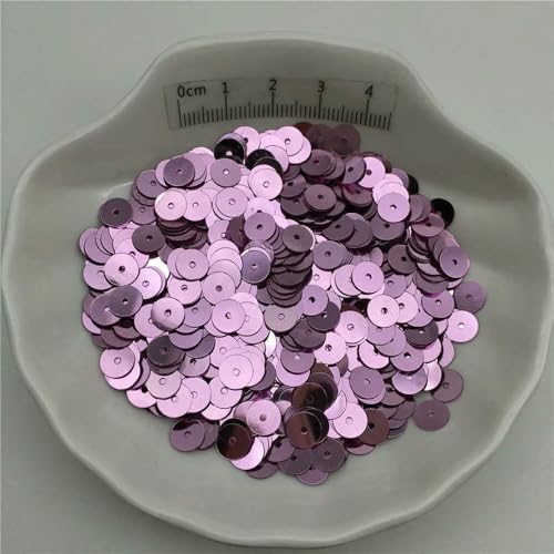 SIHAOYY 10 g Silberbasis, 3–8 mm, flache runde Pailletten, Glitzer-Pailletten für Kleidung, Schuhe, Kinder, DIY, Basteln, handgefertigtes Zubehör von SIHAOYY