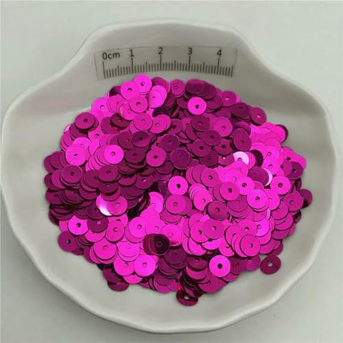 SIHAOYY 10 g Silberbasis, 3–8 mm, flache runde Pailletten, Glitzer-Pailletten für Kleidung, Schuhe, Kinder, DIY, Basteln, handgefertigtes Zubehör von SIHAOYY