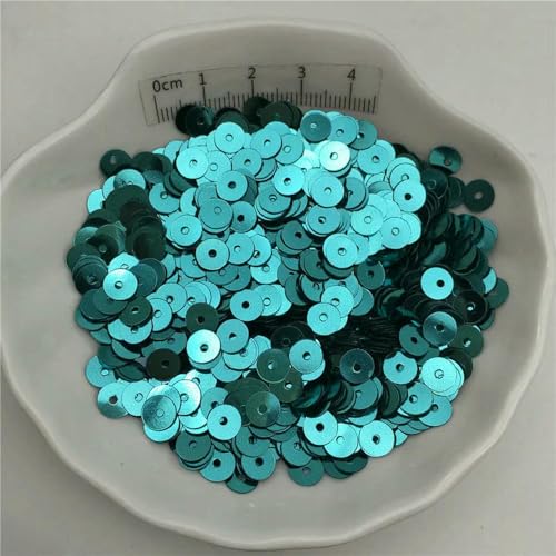 SIHAOYY 10 g Silberbasis, 3–8 mm, flache runde Pailletten, Glitzer-Pailletten für Kleidung, Schuhe, Kinder, DIY, Basteln, handgefertigtes Zubehör von SIHAOYY
