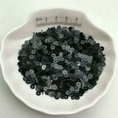 SIHAOYY 10 g Silberbasis, 3–8 mm, flache runde Pailletten, Glitzer-Pailletten für Kleidung, Schuhe, Kinder, DIY, Basteln, handgefertigtes Zubehör von SIHAOYY