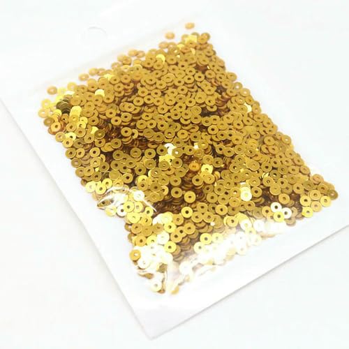 SIHAOYY 10 g einfarbige Pailletten, flach, rund, PVC, lose Pailletten, Stickerei, Handwerk, Damen, Stoff, Stickzubehör, 3 mm, 4 mm, 5 mm, 6 mm von SIHAOYY