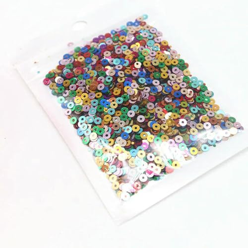 SIHAOYY 10 g einfarbige Pailletten, flach, rund, PVC, lose Pailletten, Stickerei, Handwerk, Damen, Stoff, Stickzubehör, 3 mm, 4 mm, 5 mm, 6 mm von SIHAOYY