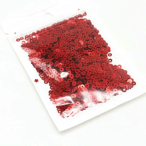 SIHAOYY 10 g einfarbige Pailletten, flach, rund, PVC, lose Pailletten, Stickerei, Handwerk, Damen, Stoff, Stickzubehör, 3 mm, 4 mm, 5 mm, 6 mm von SIHAOYY