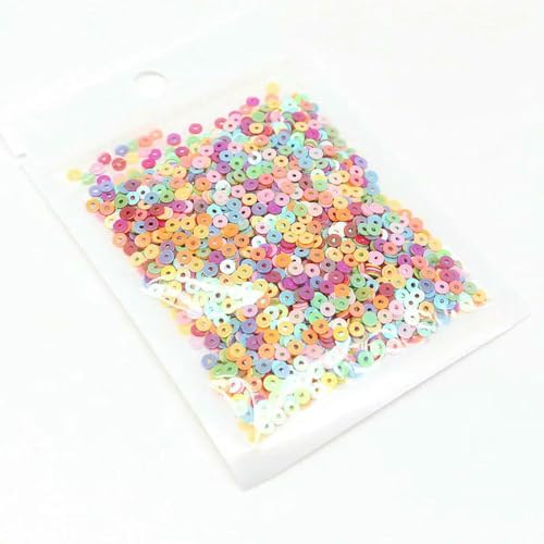 SIHAOYY 10 g einfarbige Pailletten, flach, rund, PVC, lose Pailletten, Stickerei, Handwerk, Damen, Stoff, Stickzubehör, 3 mm, 4 mm, 5 mm, 6 mm von SIHAOYY