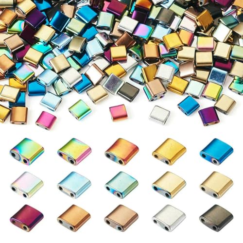SIHAOYY 2-Loch-Zugbank, halbe Tila-Perlen, sprühlackiert, rechteckig, Glas-Rocailles für Handwerk, Armbänder, Halsketten, Schmuckherstellung SIHAOYY 2-Loch-Zugbank, halbe Tila-Perlen, sprühlackiert, rechteckig, Glas-Rocailles für Handwerk, Armbänder, Halsketten, Schmuckherstellung von SIHAOYY
