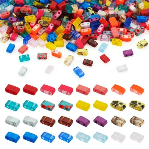SIHAOYY 2-Loch-Zugbank, halbe Tila-Perlen, sprühlackiert, rechteckig, Glas-Rocailles für Handwerk, Armbänder, Halsketten, Schmuckherstellung SIHAOYY 2-Loch-Zugbank, halbe Tila-Perlen, sprühlackiert, rechteckig, Glas-Rocailles für Handwerk, Armbänder, Halsketten, Schmuckherstellung von SIHAOYY