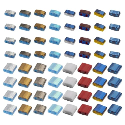 SIHAOYY 2-Loch-Zugbank, halbe Tila-Perlen, sprühlackiert, rechteckig, Glas-Rocailles für Handwerk, Armbänder, Halsketten, Schmuckherstellung SIHAOYY 2-Loch-Zugbank, halbe Tila-Perlen, sprühlackiert, rechteckig, Glas-Rocailles für Handwerk, Armbänder, Halsketten, Schmuckherstellung von SIHAOYY