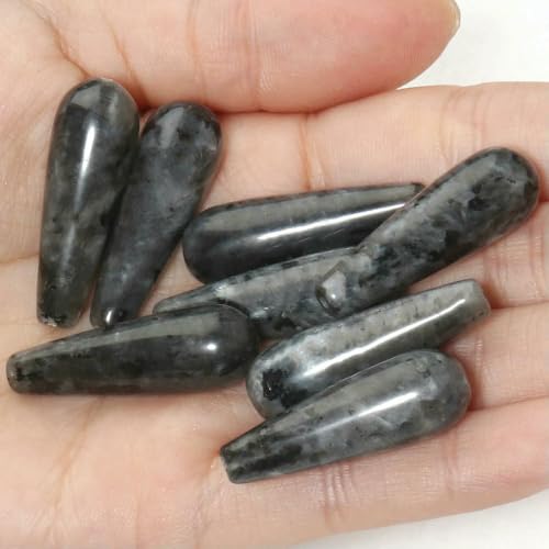 SIHAOYY 2 Stück/Lot 10 x 30 mm Charms Wassertropfenform Perlen zum Selbermachen, natürlicher Labradorit, Lapislazuli, Chalcedon, Steinperlen für Schmuckherstellung SIHAOYY 2 Stück/Lot 10 x 30 mm Charms Wassertropfenform Perlen zum Selbermachen, natürlicher Labradorit, Lapislazuli, Chalcedon, Steinperlen für Schmuckherstellung von SIHAOYY