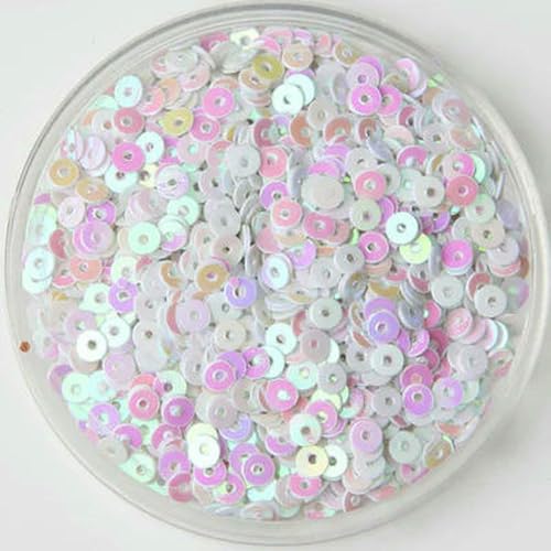 SIHAOYY 3 mm, 4 mm, 5 mm, 10 G, flach, rund, PVC, lose Pailletten, Nähen, Handwerk für Hochzeitsdekoration, Kleidung, Kleider, Schuhkappen, DIY-Zubehör von SIHAOYY