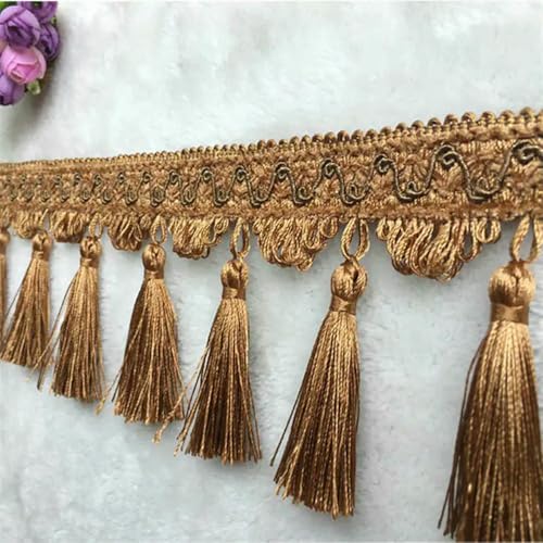 SIHAOYY 5 Meter Quaste Fransen Spitzenbesatz Nähen Basteln Band Vorhang Kissen Sofa Tischdecke Polster Dekor Spitzenbesatz SIHAOYY 5 Meter Quaste Fransen Spitzenbesatz Nähen Basteln Band Vorhang Kissen Sofa Tischdecke Polster Dekor Spitzenbesatz von SIHAOYY