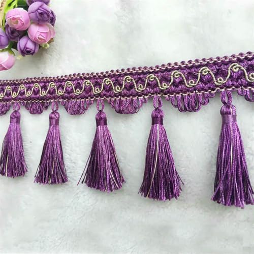 SIHAOYY 5 Meter Quaste Fransen Spitzenbesatz Nähen Basteln Band Vorhang Kissen Sofa Tischdecke Polster Dekor Spitzenbesatz SIHAOYY 5 Meter Quaste Fransen Spitzenbesatz Nähen Basteln Band Vorhang Kissen Sofa Tischdecke Polster Dekor Spitzenbesatz von SIHAOYY