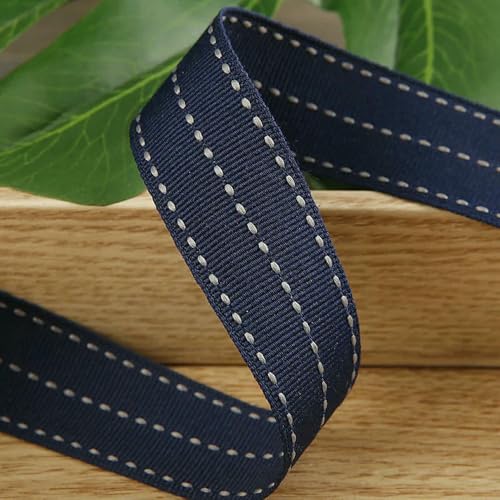 SIHAOYY 5 Yards/Rolle (10–38 mm) dreireihiges Ripsband mit Sprungpunkt für selbstgemachte Haarschleifen, Accessoires, Kleidungsmaterial, Geschenkverpackungen von SIHAOYY