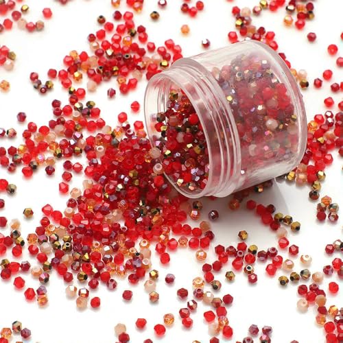 SIHAOYY Abstandshalter aus tschechischem Doppelkegel, 3 mm, gemischt, AB-Farben, für handgefertigte Kristall-Armbänder, Ohrringe, DIY-Schmuckherstellung, 500 Stück SIHAOYY Abstandshalter aus tschechischem Doppelkegel, 3 mm, gemischt, AB-Farben, für handgefertigte Kristall-Armbänder, Ohrringe, DIY-Schmuckherstellung, 500 Stück von SIHAOYY