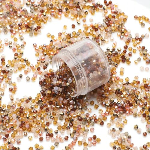 SIHAOYY Abstandshalter aus tschechischem Doppelkegel, 3 mm, gemischt, AB-Farben, für handgefertigte Kristall-Armbänder, Ohrringe, DIY-Schmuckherstellung, 500 Stück SIHAOYY Abstandshalter aus tschechischem Doppelkegel, 3 mm, gemischt, AB-Farben, für handgefertigte Kristall-Armbänder, Ohrringe, DIY-Schmuckherstellung, 500 Stück von SIHAOYY