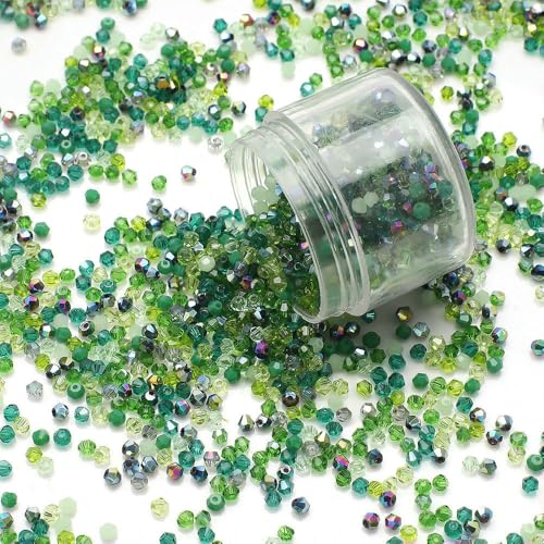 SIHAOYY Abstandshalter aus tschechischem Doppelkegel, 3 mm, gemischt, AB-Farben, für handgefertigte Kristall-Armbänder, Ohrringe, DIY-Schmuckherstellung, 500 Stück SIHAOYY Abstandshalter aus tschechischem Doppelkegel, 3 mm, gemischt, AB-Farben, für handgefertigte Kristall-Armbänder, Ohrringe, DIY-Schmuckherstellung, 500 Stück von SIHAOYY