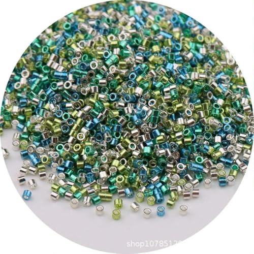 SIHAOYY Glasperlen, 1,6 mm, metallische Farbe, 11/0, lose Abstandshalter, Rocailles, für Handarbeit, Schmuckherstellung, DIY, Charms, Handarbeit, Nähen, 1000 Stück SIHAOYY Glasperlen, 1,6 mm, metallische Farbe, 11/0, lose Abstandshalter, Rocailles, für Handarbeit, Schmuckherstellung, DIY, Charms, Handarbeit, Nähen, 1000 Stück von SIHAOYY