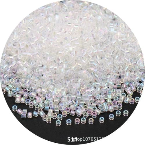 SIHAOYY Glasperlen, 1,6 mm, metallische Farbe, 11/0, lose Abstandshalter, Rocailles, für Handarbeit, Schmuckherstellung, DIY, Charms, Handarbeit, Nähen, 1000 Stück SIHAOYY Glasperlen, 1,6 mm, metallische Farbe, 11/0, lose Abstandshalter, Rocailles, für Handarbeit, Schmuckherstellung, DIY, Charms, Handarbeit, Nähen, 1000 Stück von SIHAOYY