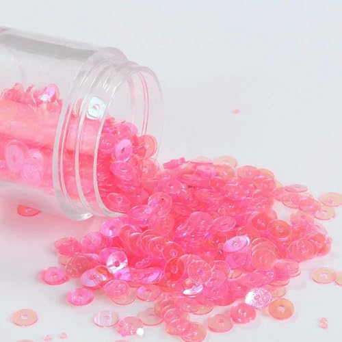 SIHAOYY Transparente flache runde Pailletten, 2–6 mm, zum Nähen, Hochzeitskleid-Zubehör, Nagelkunst, Damen-Kleidung, Nähmaterial, 10 g/Beutel von SIHAOYY