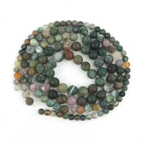 Stumpfe, polierte Naturstein-Onyx-Jaspis-Aventurin-Perlen, rund, matt, lose Perlen für Schmuckherstellung, Ohrringe, Charm-Armbänder, 38,1 cm Stumpfe, polierte Naturstein-Onyx-Jaspis-Aventurin-Perlen, rund, matt, lose Perlen für Schmuckherstellung, Ohrringe, Charm-Armbänder, 38,1 cm von SIHAOYY