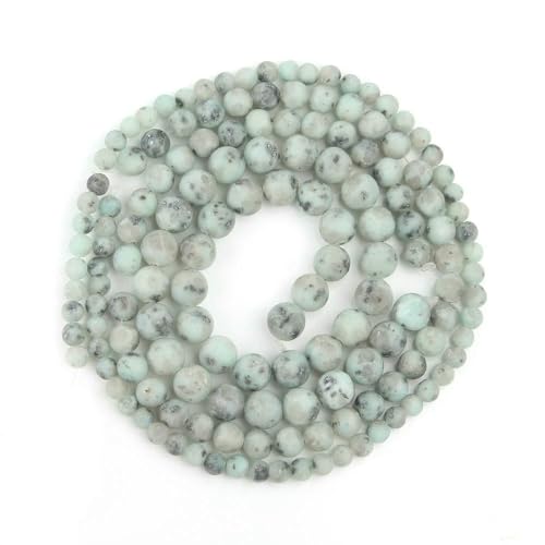 Stumpfe, polierte Naturstein-Onyx-Jaspis-Aventurin-Perlen, rund, matt, lose Perlen für Schmuckherstellung, Ohrringe, Charm-Armbänder, 38,1 cm von SIHAOYY
