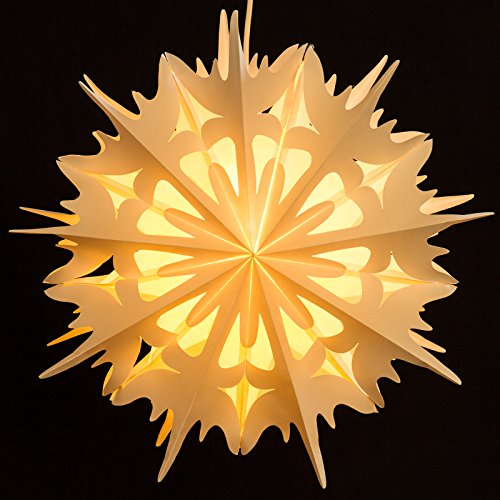 Sikora FB54 beleuchteter großer Papierstern Stern EISKRISTALL Leuchte Weihnachten D:49cm von SIKORA