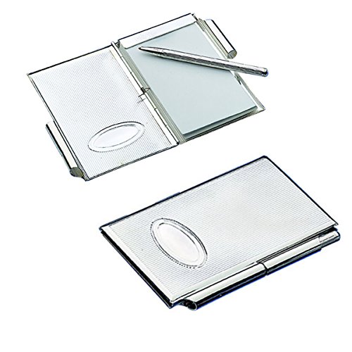 SILBERKANNE Taschennotizblock Medaillon mit Kugelschreiber 9x6 cm Premium Silber Plated edel versilbert in Top Verarbeitung. Fertig zum verschenken mit schicker Geschenkverpackung SILBERKANNE Taschennotizblock Medaillon mit Kugelschreiber 9x6 cm Premium Silber Plated edel versilbert in Top Verarbeitung. Fertig zum verschenken mit schicker Geschenkverpackung von SILBERKANNE