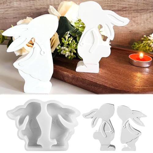 Silikonform Hase, 2 Stück Silikonformen Gießformen Ostern, 3D Kaninchen Giessformen, Gießform Silikon Frühling, Gipsformen zum Gießen Silikonform Osterhase für DIY Kerzen Osterdeko Handwerk Silikonform Hase, 2 Stück Silikonformen Gießformen Ostern, 3D Kaninchen Giessformen, Gießform Silikon Frühling, Gipsformen zum Gießen Silikonform Osterhase für DIY Kerzen Osterdeko Handwerk von SILOTEN
