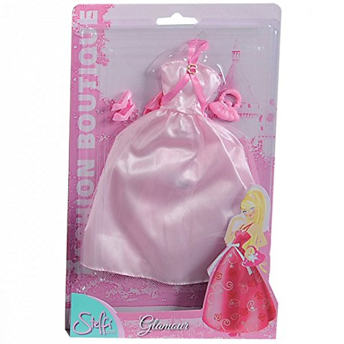 SIMBA Steffi Love Fashion Boutique Glamour Kleidung Kleid Ballkleider für 29cm Puppen Abendkleid, Farbe:Rosa von SIMBA