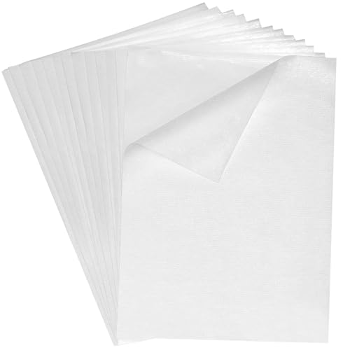 SIMBLOOM 25 Stück Bügelvlies Beidseitig Haftend Aufbügelbarer Einlage Stoff Volumenvlies zum Aufbügeln Vlies Bügeleinlage 30 x 20 cm (A) von SIMBLOOM