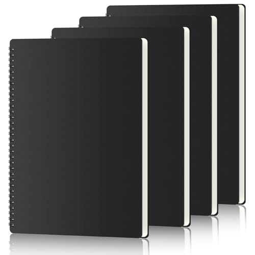 A4 Notizblock, 4 Stück Spiral-Notizbuch A4, liniertes Papier, 21 x 29 cm, 50 Blatt/100 Seiten, Spiral-Notizbücher, Hardcover-Notizblock für Büro, Schule, Business, Schwarz A4 Notizblock, 4 Stück Spiral-Notizbuch A4, liniertes Papier, 21 x 29 cm, 50 Blatt/100 Seiten, Spiral-Notizbücher, Hardcover-Notizblock für Büro, Schule, Business, Schwarz von SIMDAO