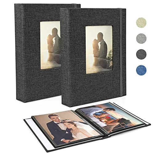 Fotoalbum 13x18 52 2 Packungen, Klein Mini Leinen Fotoalbum, Fotoalbum Schwarze Seiten 26 Seiten mit 52 Fotos, Einsteckalbum für Baby Valentinstag Geburtstagsgeschenk Fotoalbum 13x18 52 2 Packungen, Klein Mini Leinen Fotoalbum, Fotoalbum Schwarze Seiten 26 Seiten mit 52 Fotos, Einsteckalbum für Baby Valentinstag Geburtstagsgeschenk von SIMDAO