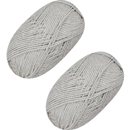2 Stück 100 g Baumwoll-Acrylgarn zum Häkeln, weiches und flauschiges Häkelgarn zum Stricken und Basteln, 4-lagiges warmes Garn für DIY-Hausschuhe, Kissen, Puppen, Taschen, Decken, Ornamente und 2 Stück 100 g Baumwoll-Acrylgarn zum Häkeln, weiches und flauschiges Häkelgarn zum Stricken und Basteln, 4-lagiges warmes Garn für DIY-Hausschuhe, Kissen, Puppen, Taschen, Decken, Ornamente und von SIMEIQI