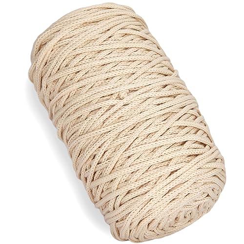 200g Creme 100% Baumwolle Garn - 164 Yards Hohl Gestrickt Crochet Stoff für DIY Handtasche, Geldbörse, Korb, Kissen, Häkeln - Runde Seil 200g Creme 100% Baumwolle Garn - 164 Yards Hohl Gestrickt Crochet Stoff für DIY Handtasche, Geldbörse, Korb, Kissen, Häkeln - Runde Seil von SIMEIQI