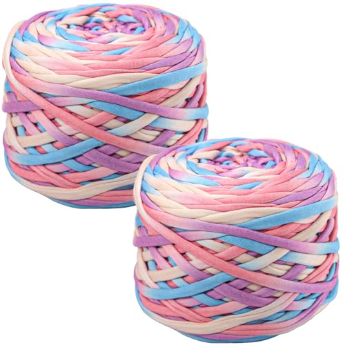 800 g T-Shirt-Garn, elastisches Stoff-Häkeltuchgarn zum Häkeln, 127 m, Spaghetti-Stricken für Handtasche, Korb, Kissen, Häkelprojekte, Heimdekoration, 20 800 g T-Shirt-Garn, elastisches Stoff-Häkeltuchgarn zum Häkeln, 127 m, Spaghetti-Stricken für Handtasche, Korb, Kissen, Häkelprojekte, Heimdekoration, 20 von SIMEIQI