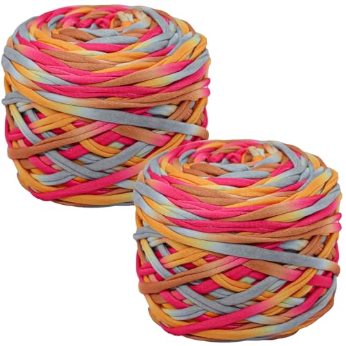 800 g T-Shirt-Garn, elastisches Stoff-Häkeltuchgarn zum Häkeln, 127 m, Spaghetti-Stricken für Handtasche, Korb, Kissen, Häkelprojekte, Heimdekoration 02 800 g T-Shirt-Garn, elastisches Stoff-Häkeltuchgarn zum Häkeln, 127 m, Spaghetti-Stricken für Handtasche, Korb, Kissen, Häkelprojekte, Heimdekoration 02 von SIMEIQI